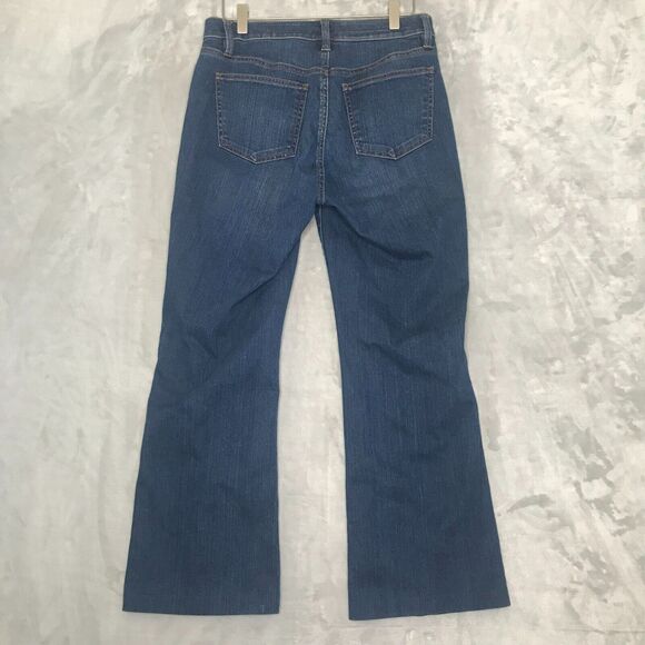 Talbots Flawless Five Pocket Flare Curvy Jean Womens 4 Medium Blue Altered 27" - Picture 2 of 12